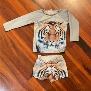 Tiger two piece bathing suit
